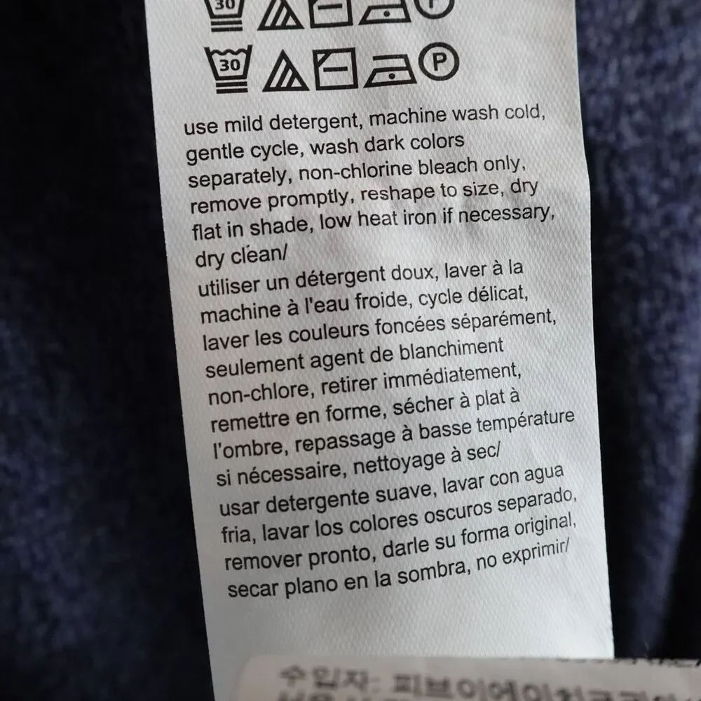 Calvin Klein Pullover Knit Sweater Men's XXL Navy Blue 1/4 Zip Up Mock Neck Fall - Picture 8 of 10